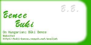 bence buki business card